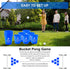 Yard Pong Outdoor/Indoor Games Set: Giant Game for Adults and Family with 12 Buckets, 4 Balls, Carrying Bag