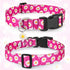 Ayaseen Dog Collar Gift for Small Medium Large Dogs, Cute Floral Pink Collar with Pendant Adjustable Soft Flower Daisies