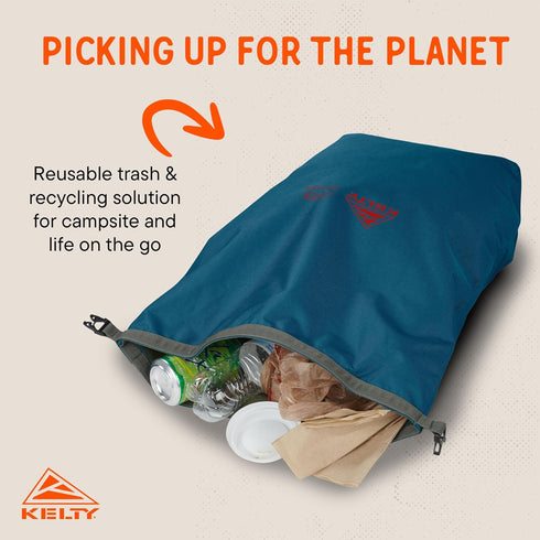 30L Kelty Litter Gtter Reusable Heavy Duty Garbage Bag and Carry Sack for Firewood, Cans, and Campsite Trash Puncture +
