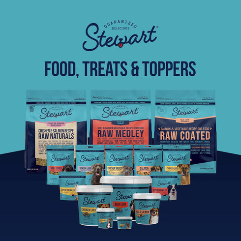 100% 2.5 oz ~45 60% Stewart Chicken Liver Dog Treats, Pouch, Pieces, Freeze Dried Raw, Single Ingredient, Protein