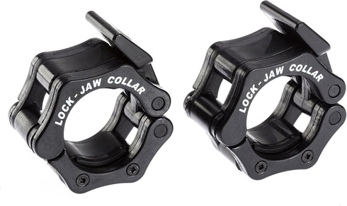 Power Systems Lock-Jaw Olympic Barbell Collar for Olympic Bars, 2-Pack, Black
