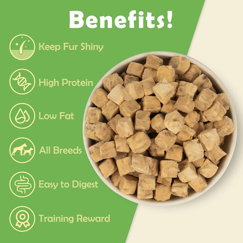 MON2SUN 6oz Freeze Dried Salmon Cat and Dog Treats, Single Ingredient Natural and Healthy Dog Snacks, High Protein