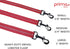 Reflective 4 Feet Nylon Dog Leash with Padded Double Handles, Heavy Duty Dual Neoprene Handles for Small Medium Dogs