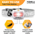 Foxelli LED Headlamp Flashlight for Adults & Kids, Lightweight & Waterproof, 3 AAA Batteries, Comfortable Headband