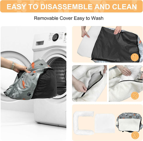 30 lbs, Dog Car Seat for Small Medium Dogs Under Fully Detachable and Washable Cat Booster Car Seats for Front & Black