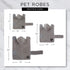 Bone Dry Pet Robe Collection, Embroidered Microfiber Bath Robe for Dogs & Cats, Small, Gray