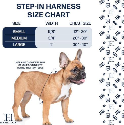 Hamilton Adjustable Comfort Nylon Dog Harness, Blue, 5/8" x 12-20"