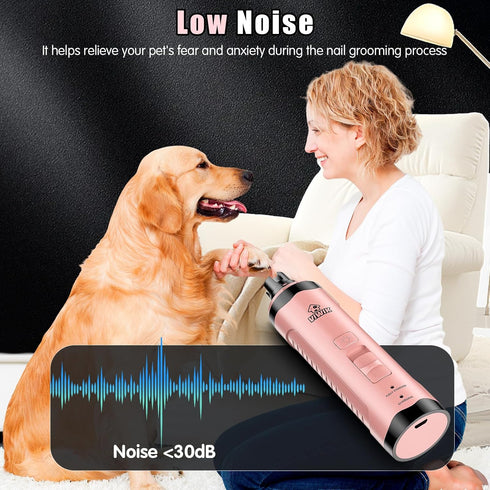 Trimmers, 2 2-Speed VIWIK Dog Nail Dog Nail Grinder with LED Lights, Pet Nail Clippers Kit for Large Medium Small Dogs