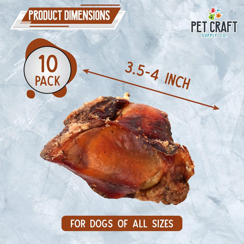 Pet Craft Supply USA Made Meaty Beef Knee Caps Bones, 10-Pack, Dog Treats for Aggressive Chewers