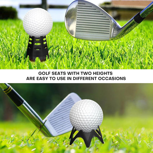 Golf Simulator Tees, 22Pcs Plastic Tees for Home, Indoor or Outdoor Training, Pack of 12 Tall & 12 Small