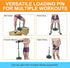 Yes4All Weight Plate Loading Pin 1 inch and 2 inch for Fitness LAT Cable Pulley System Gym Equipment with Tricep Rope