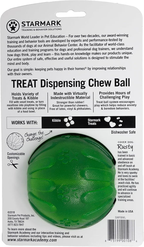 Medium/Large Starmark Chew Ball for Tough Dogs