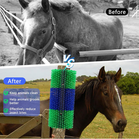 Sets Pig,1 Pack Livestock Scratching Brush,Horse Brushes for Grooming,Itch Relief Horse Scratcher Brushes Kit with Two