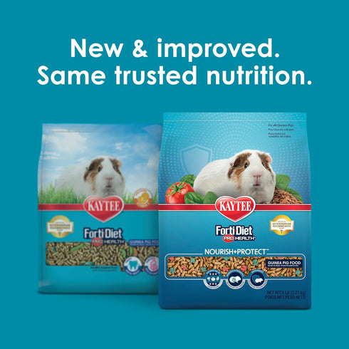 Immune 5 Kaytee Forti-Diet Pro Health Nourish+Protect Guinea Pig Food, Comprehensive Nutrition Backed by Science