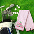 This Girl Knows How to Par Tee Embroidered Pink Golf Towel, Funny Gift for Grandma Mom Golfer