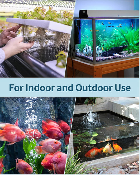 Pawfly Adjustable Quiet Aquarium Air Pump, Oxygen Aerator Pump for Fish Tank and Pond