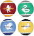 Harry Potter 4 Pack Dog Tennis Balls, Hogwarts Pride Themed Toy Balls for Dogs