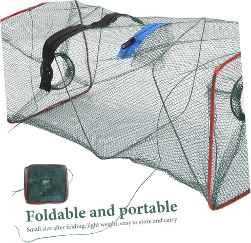 3pcs Portable Folding Crab Trap Collapsible Lobster and Crawfish Fishing Net for Outdoor Use for Catching Shrimp Fish