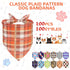 100 Summer PAWCHIE Pcs Dog Bandanas Bulk Pet Bibs Plaid Print Colorful Triangle Scarf Pet Bandanas Plaid Festival Style