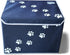 Large Dog Toys Storage Box 16" x 12" Pet Toy Storage Basket with Lid. Perfect Collapsible Canvas Bin for Cat Toys and Accessories Too! (Blue)