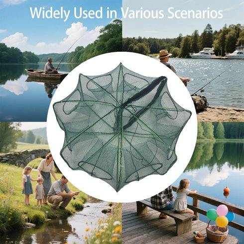 Generic Foldable Minnow Trap,Crab Trap,Fishing Net,Bait Cage for Crabs Minnow Lobster Shrimp Crawfish