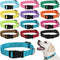 12 Pieces Adjustable Nylon Dog Collar Bulk with Quick Release Buckle for Walking, Running, Training - Medium