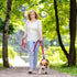Fida 5 FT Heavy Duty Dog Leash, Reflective Walking Lead with 2 Padded Handles for Large, Medium & Small Breed Dogs, Red