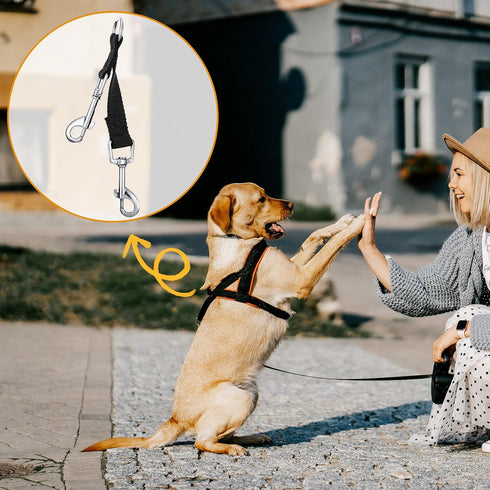 Frienda 5 Pcs Braided Poly Collar Backup Clip, Double Ended Nylon Dog Connector Strap for Large Medium Small Pets