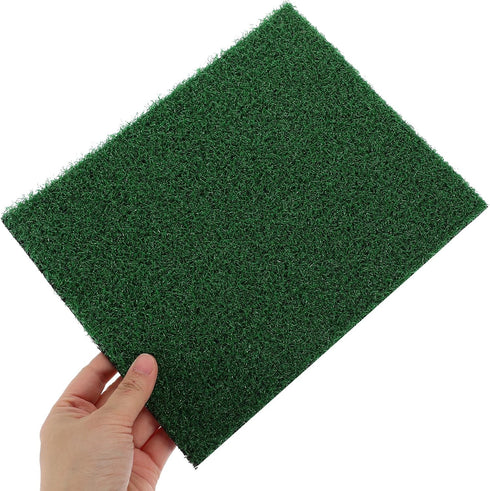 GANAZONO Fish Tank Artificial Grass Turf for Turtle Basking Platform, Reptile Supplies, Dark Green