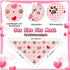 72 Packs Reginary Valentines Day Dog Bandanas Heart Adjustable Pet Bandanas Triangle Scarf Dog Bibs for Pet Costume