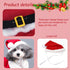 QETRABONE Small Santa Dog Cat Costume, Xmas Party Outfit, Red Santa Claus Hat & Scarf, X-Large