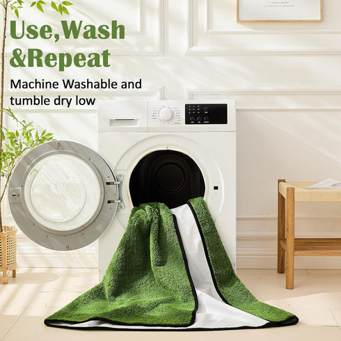 2 Pack 18"x24" Qeils Reusable Dog Pee Pads, Super Absorbent & Leakproof Washable Puppy Pads with Soft Green Top Layer