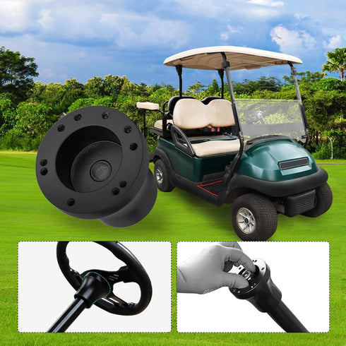 Golf Cart Steering Wheel Adapter for Club Car Precedent, Works on 5-6 Holes Steering Wheel, Aluminum Alloy