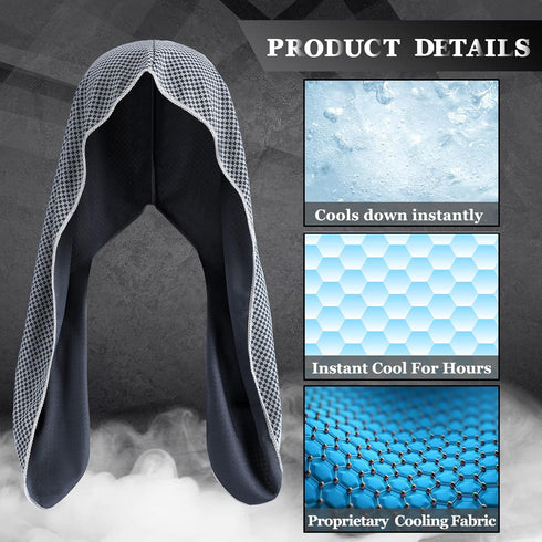 4 Pack Hercicy Cooling Hoodie Towels Breathable Sport Neck and Face Towels for Men Women Head Wrap Yoga Gym