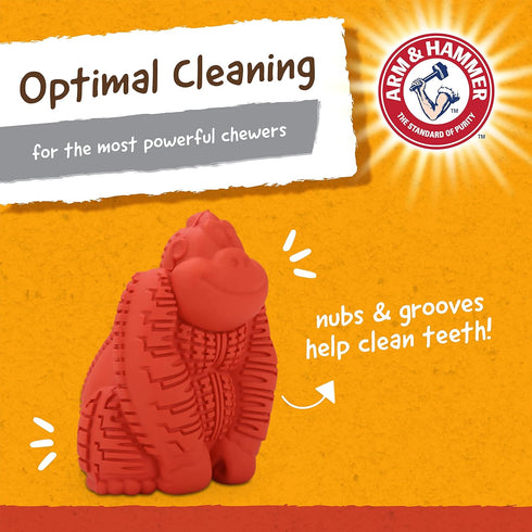 Arm & Hammer for Pets Super Treadz Mini Gorilla Dental Chew Toy for Dogs up to 25 Lbs, Small (1 Count) | Reduces Plaque