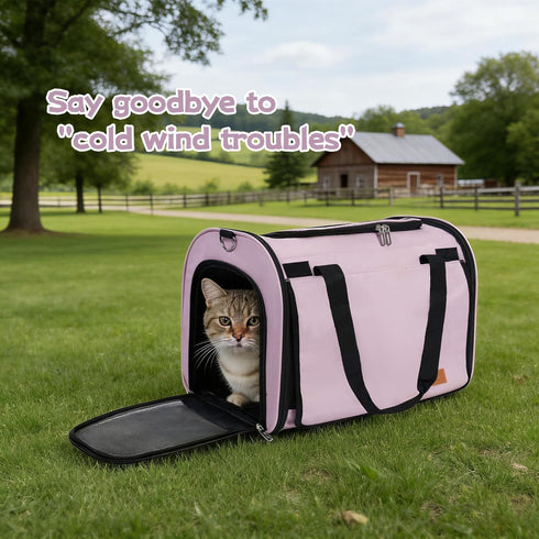 Backpack TWDEPART Cat Carrier - Multifunctional, Firm & Foldable with Roll-Up Shade, Breathable Design Includes