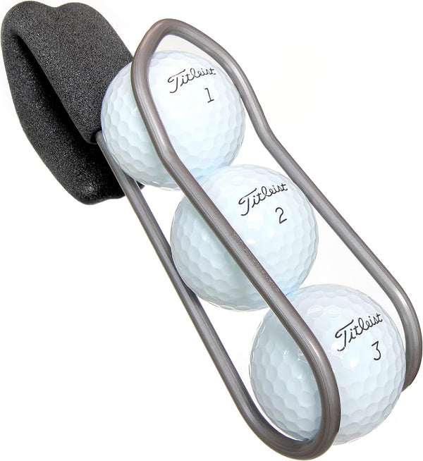 SnakeBelly Golf Ball Holder - PRO, Quick-Draw Release, Silver