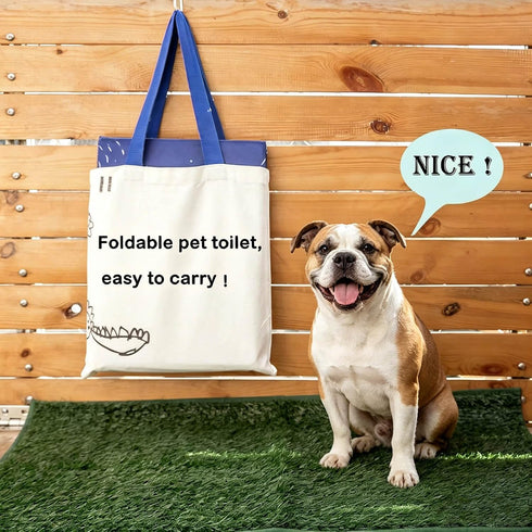 Bencacawinstyle M-36''Lx23.6''Wx16''H) Dog Grass Pad with Tray,Foldable Dog Litter Box with High Walls,Odor Free