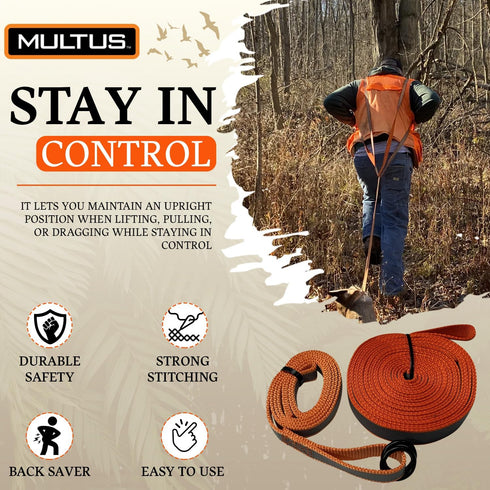 MULTUS Deer Drag Harness, Quick and Easy Hunting Gear for Deer Hunters