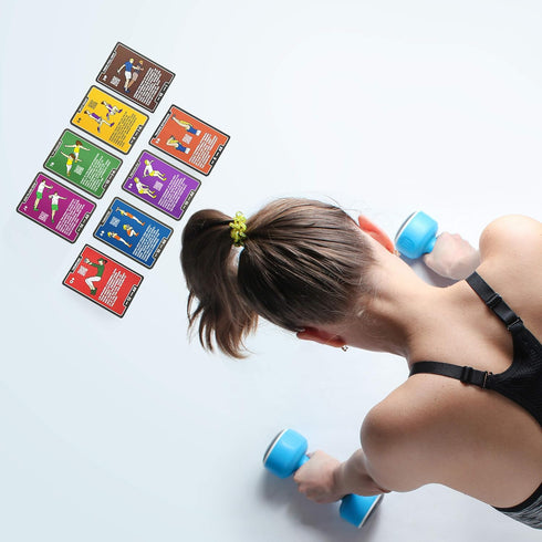 52 Sets (2019 Pack) Stack Dumbbell Exercise Cards. Workout Playing Card Game. Video Instructions Included. Perfect