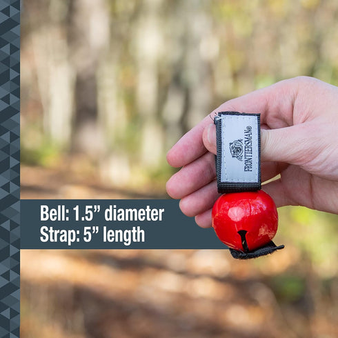 SABRE Frontiersman Bear Bell, Magnetic Silencer, Durable Hook and Loop Strap Attachment for Hiking Safety