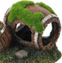 GLEAVI Aquarium Decoration Hideout Resin Shrimp Breeding Cave Barrel Design Fish Tank Shelter with Moss for Small Fish