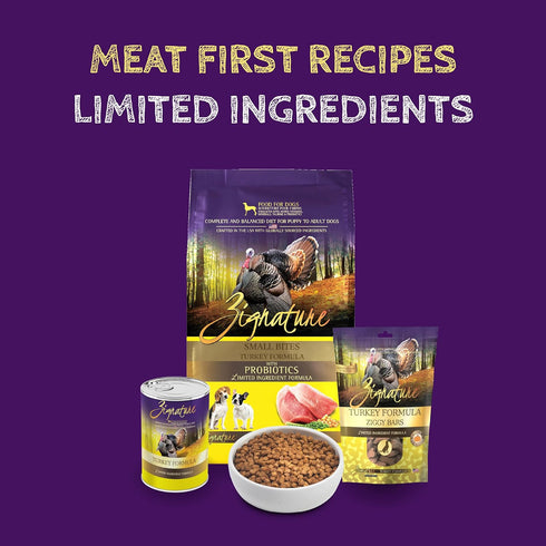 Zignature Turkey Limited Ingredient Formula Small Bites Dry Dog Food, 4lb