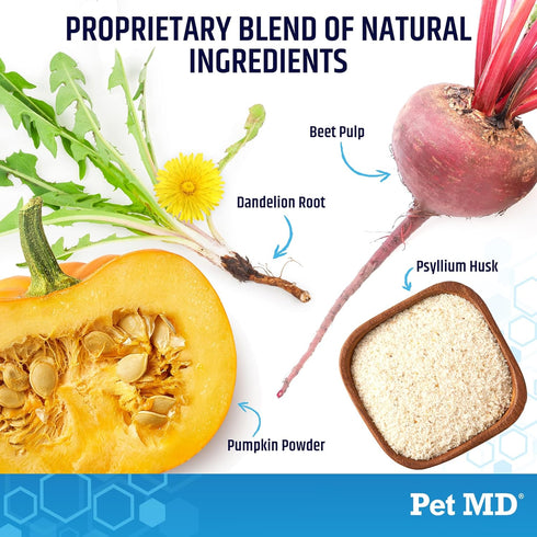 Pet MD EZ Gland - Dog Anal Gland Chews with Pumpkin and Fiber for Digestive Support, 60 ct Soft Chews
