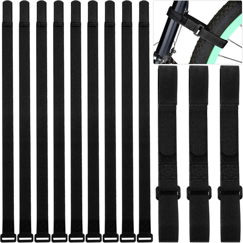 HESTYA 12 Pieces Adjustable Bike Rack Straps, 26 Inches Cinch Straps for Transporting Bicycles