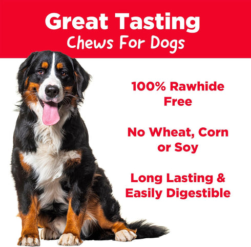 Country 2 Count Kitchen Rawhide Free Chicken Dog Chews, for Large Dogs, Made with Real Chicken, No Wheat, Corn or Soy