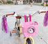 Girls Bike Decorations Kit - Bicycle Accessories with Spoke Beads, Streamers, Horn Bell, and Handlebar Basket