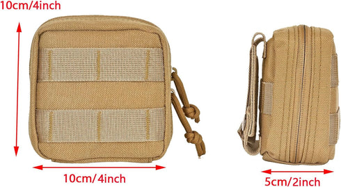 Tactical EDC Pouch - Micro Molle Utility Pouch for Mini Knife, Compass, Flashlight, Card Storage, Outdoor Gear