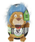 goDog Crazy Hairs Lion Plush Dog Toy, Silent Squeak with Chew Guard Technology - Tan, Small