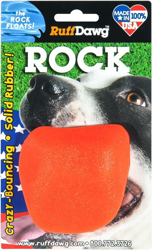 Ruff Dawg Rock Toy – 3.5” Durable, Floating, Bouncy Fetch Toy for Dogs – High-Visibility Colors